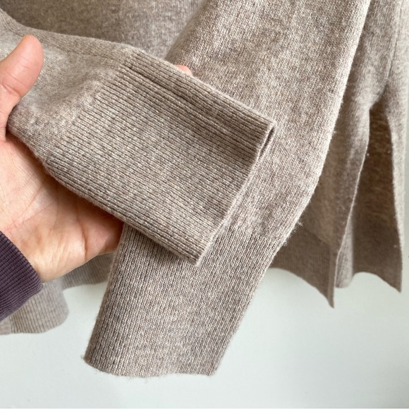 ANNE Taylor Wool Blend Turtleneck Tunic Sweater Oatmeal Size S - Picture 5 of 11